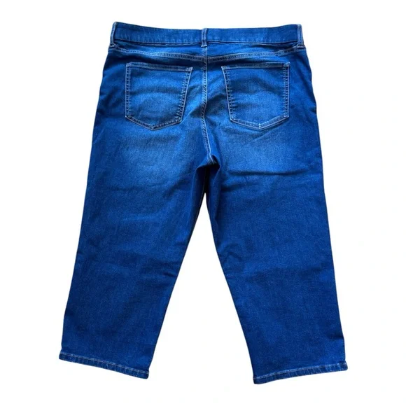 Kim Rogers Women’s Size 18 Tummy Control Capri Blue Jeans Denim - Picture 2 of 8